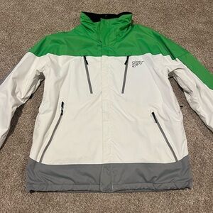 Obermeyer Green, White, and Gray Jacket